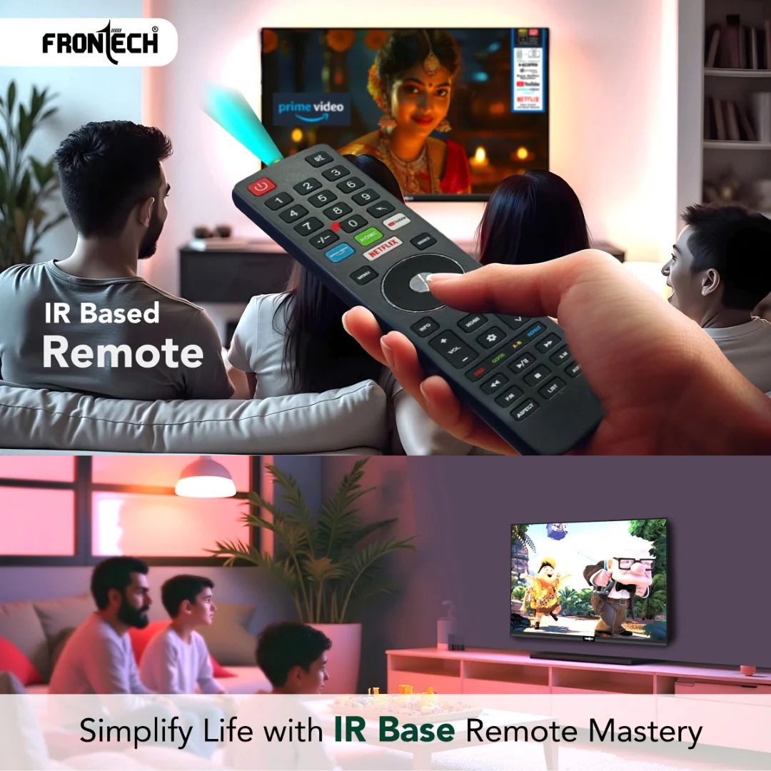 Frontech 24" HD LED TV | 1366x768, 20W Sound | Multiple Ports, Glossy Black (TV-0021) - Image 5