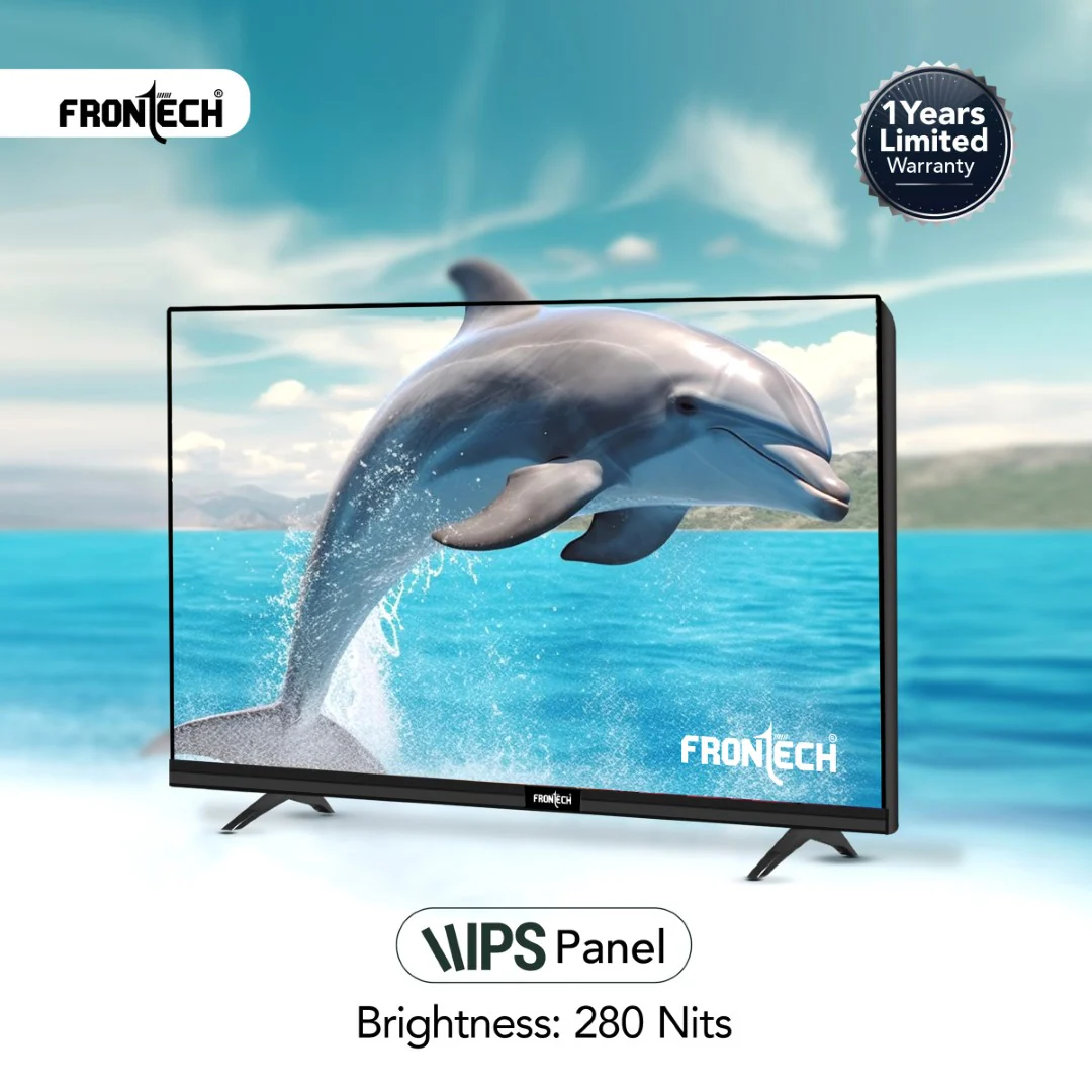 Frontech 24" HD LED TV | 1366x768, 20W Sound | Multiple Ports, Glossy Black (TV-0021) - Image 7