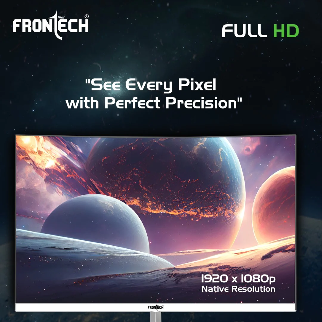 Frontech 24" Ultima Curved LED Monitor | 100Hz, 1920x1080, Built-in Speaker (MON-0088) - Image 4