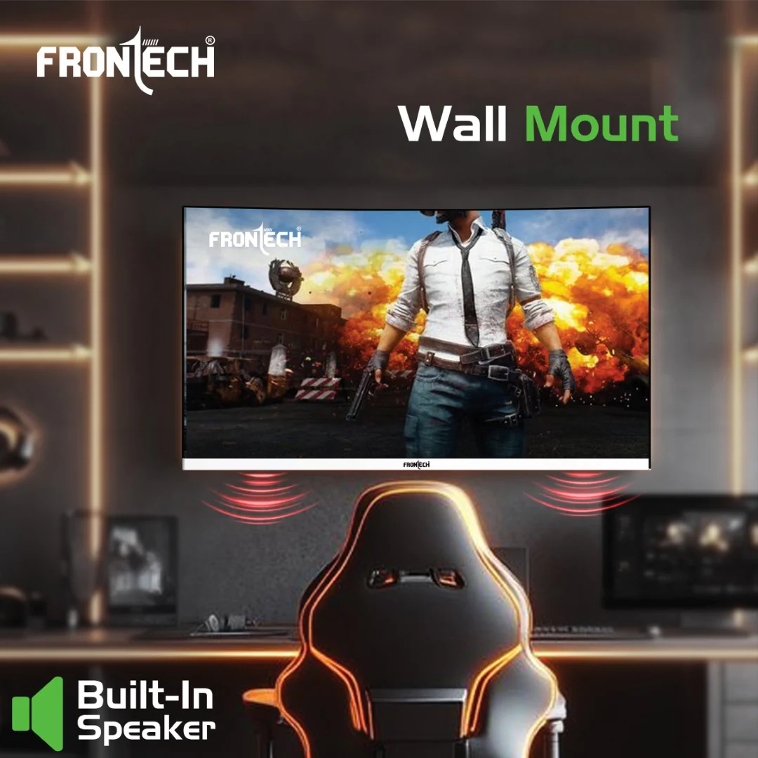 Frontech 24" Ultima Curved LED Monitor | 100Hz, 1920x1080, Built-in Speaker (MON-0088) - Image 8