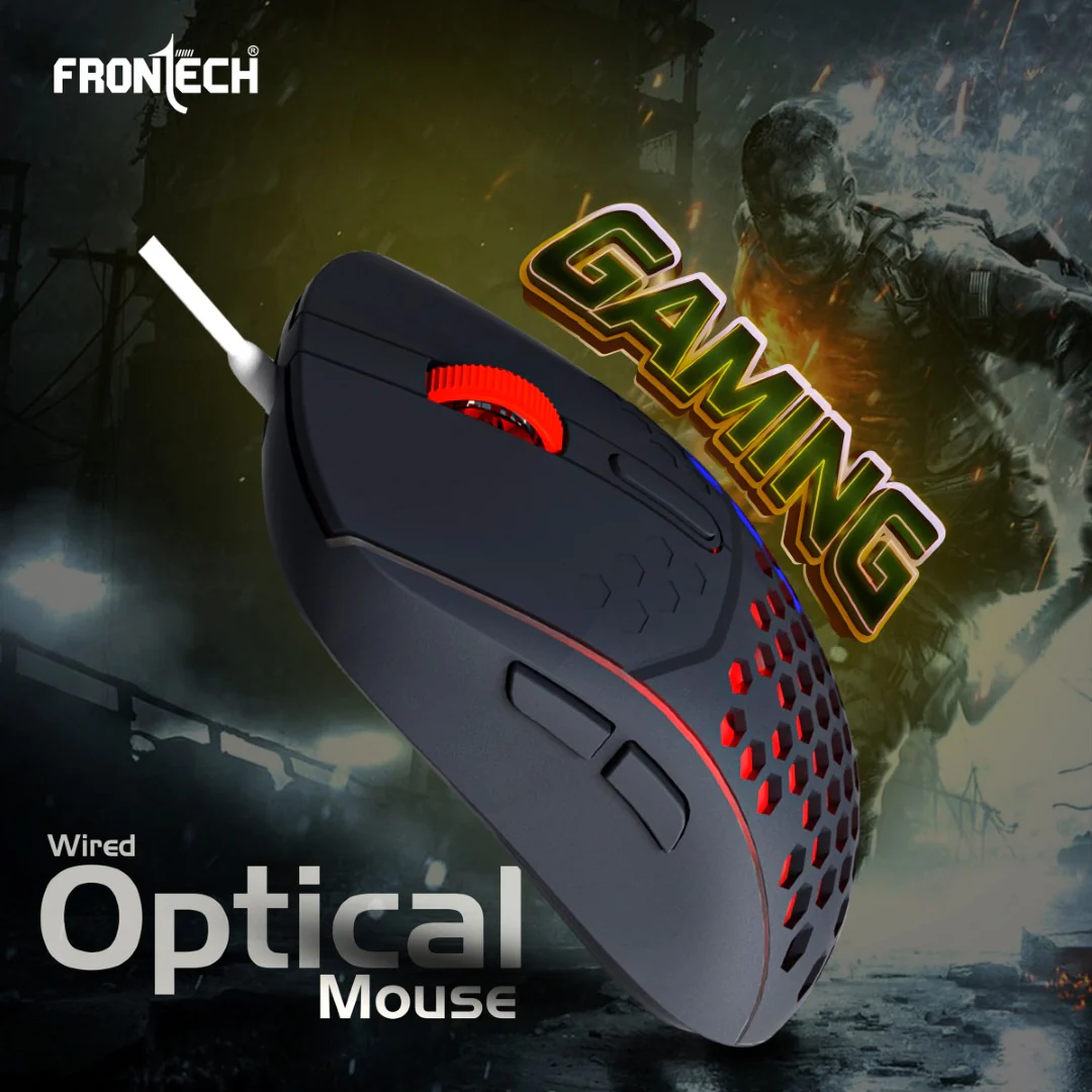 Frontech Gaming RGB Backlight Keyboard & Mouse Combo|94+4 Hot Key Layout| USB Plug & Play|1.5m Cable|7200 DPI|6 Button Optical Mouse|1.5m Cable|1 Year Warranty - Image 3