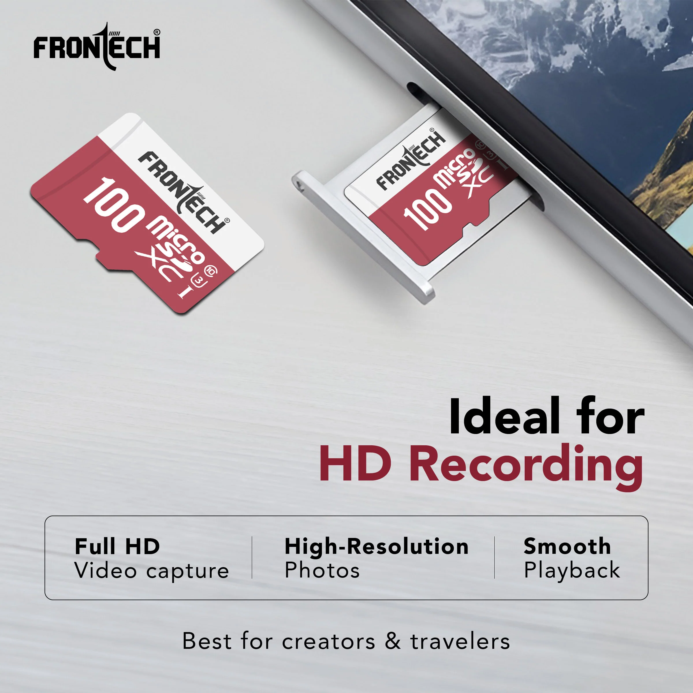Frontech 100GB Micro SDXC Memory Card - Class 10 UHS-3 High-Speed Data Transfer | Full HD Video Capture & 3-Year Warranty (MSD-0002) - Image 4