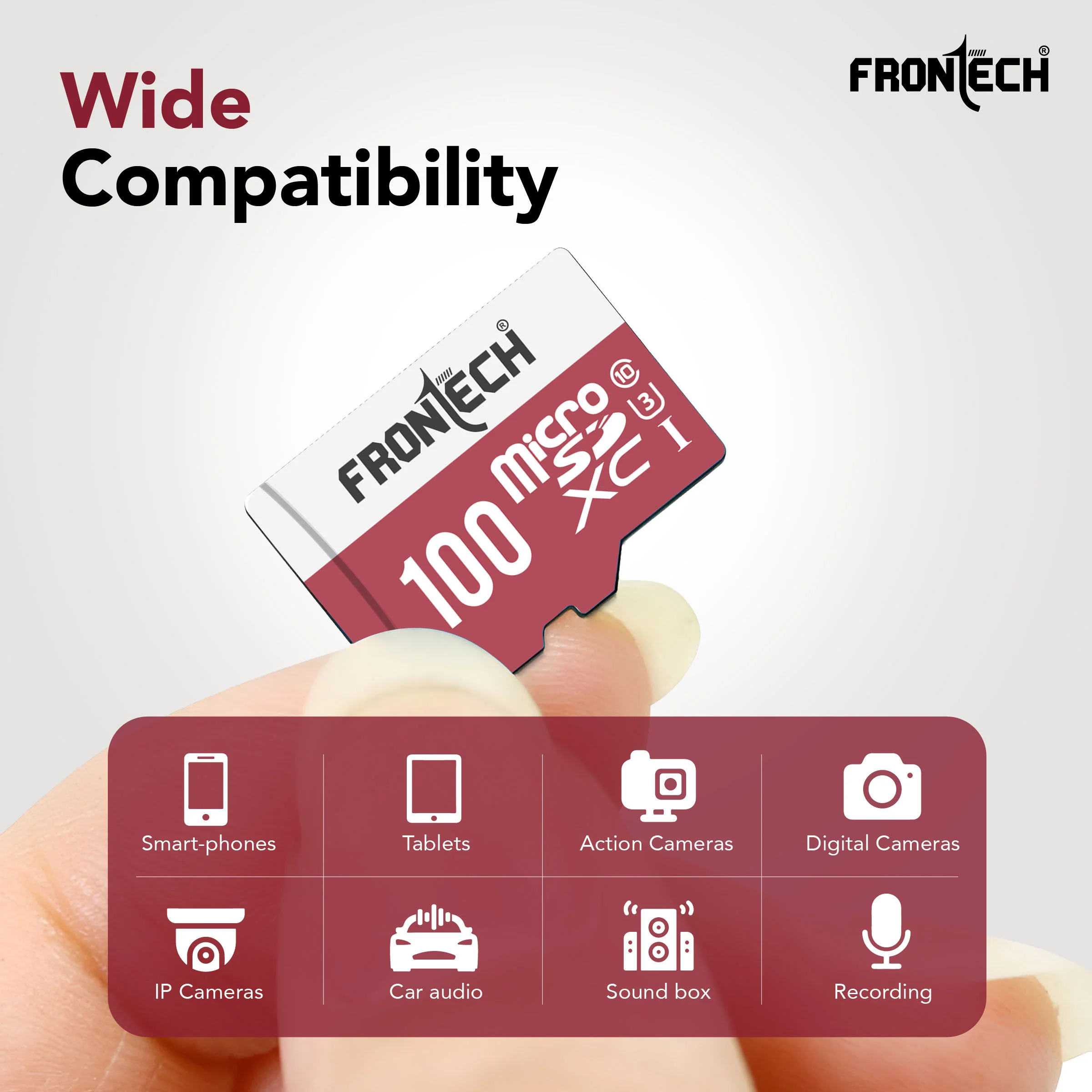 Frontech 100GB Micro SDXC Memory Card - Class 10 UHS-3 High-Speed Data Transfer | Full HD Video Capture & 3-Year Warranty (MSD-0002) - Image 7