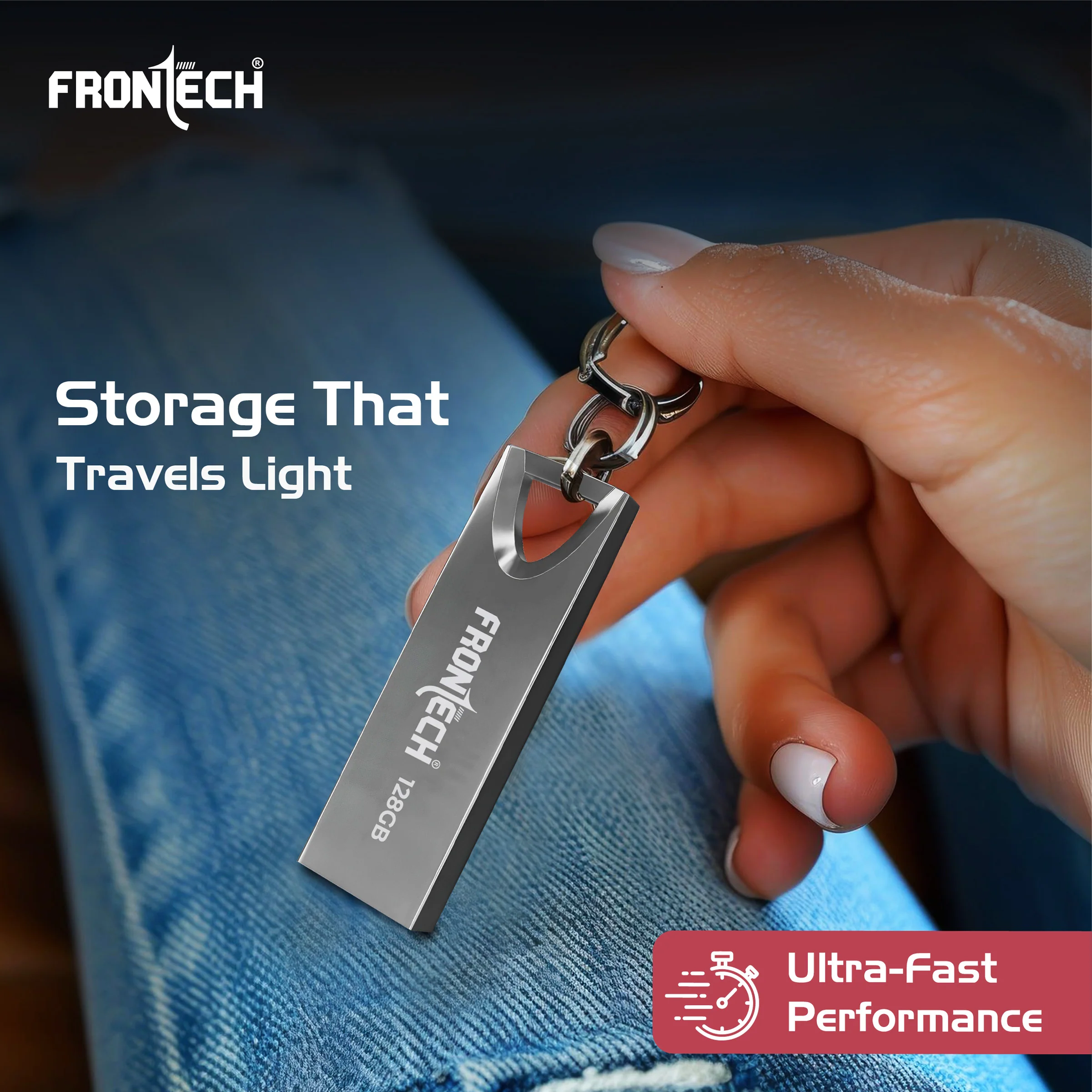 Frontech 128 GB USB 2.0 Flash Drive | 480 Mbps | High Speed | Wide Compatibility | Slim & Portable |3 Years Limited Warranty (PND-0005) - Image 6