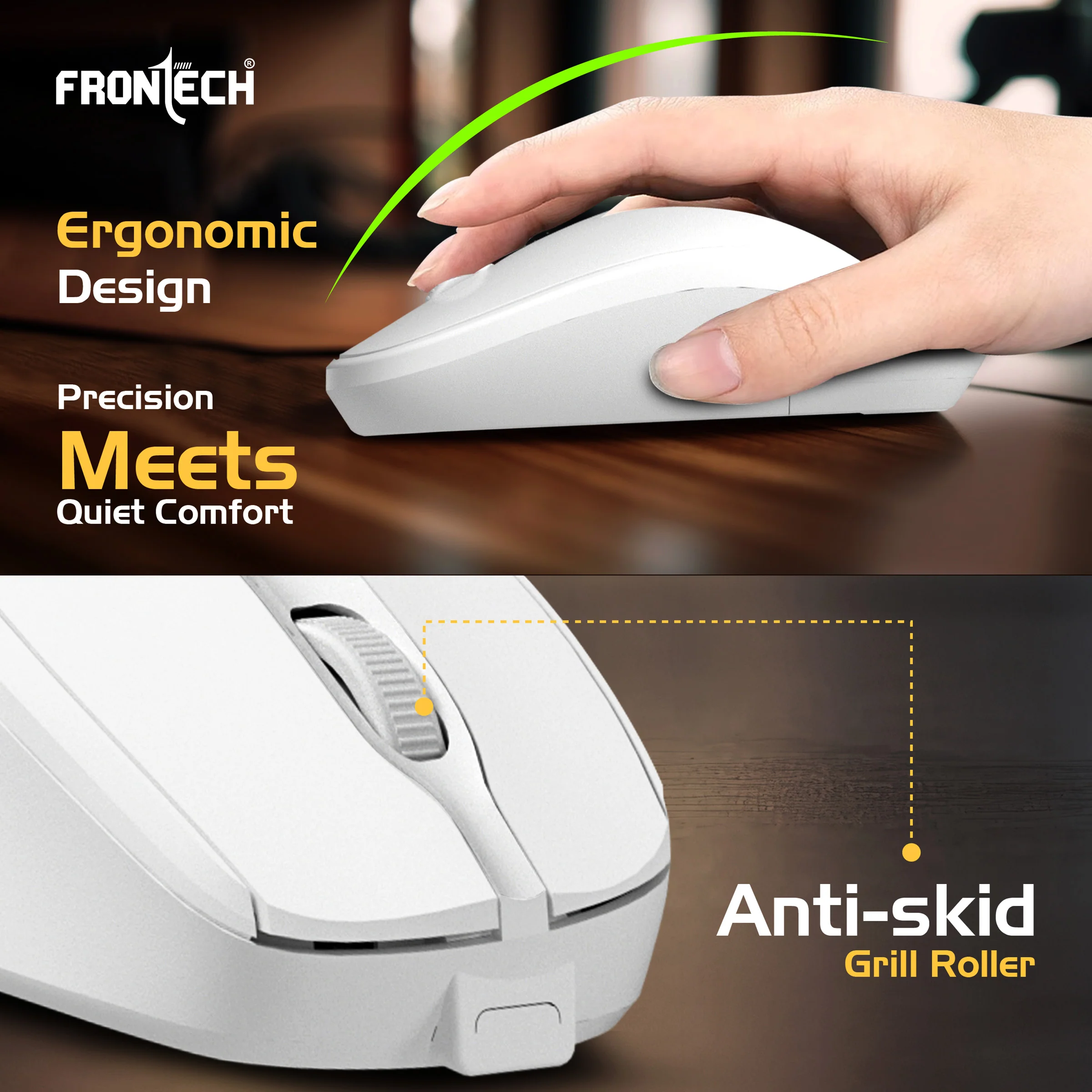 Frontech Wireless Keyboard & Mouse Combo|104 Key Layout|2.4Ghz|1600 DPI|4 button wireless mouse|1 Year Warranty - Image 6
