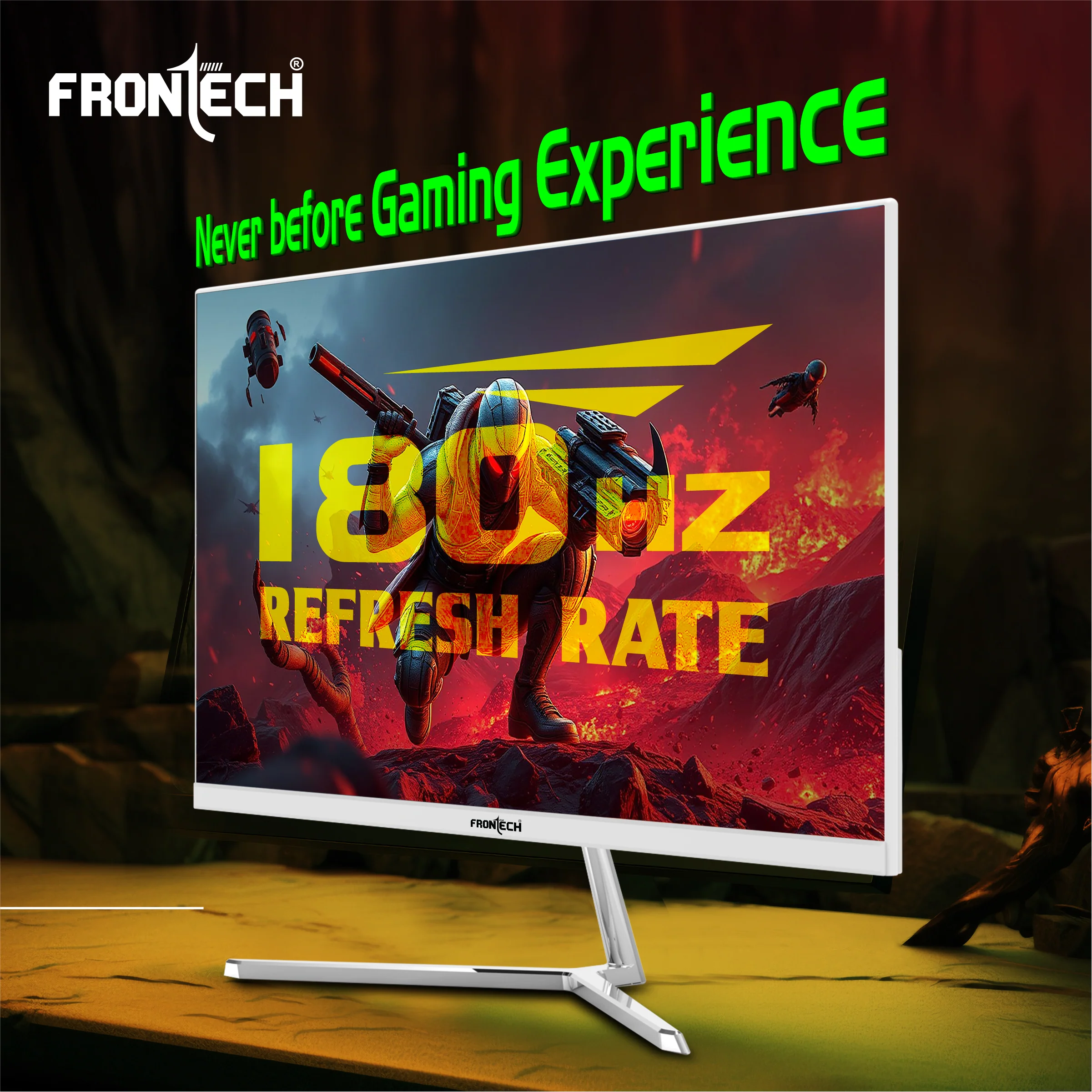 Frontech 24.5 inch LED Gaming Monitor | 180Hz | 1920x1080 | Wall Mountable | Frameless | HDMI & VGA | 8ms Response Time | Built-in Speakers | 3 Years Warranty - Image 3