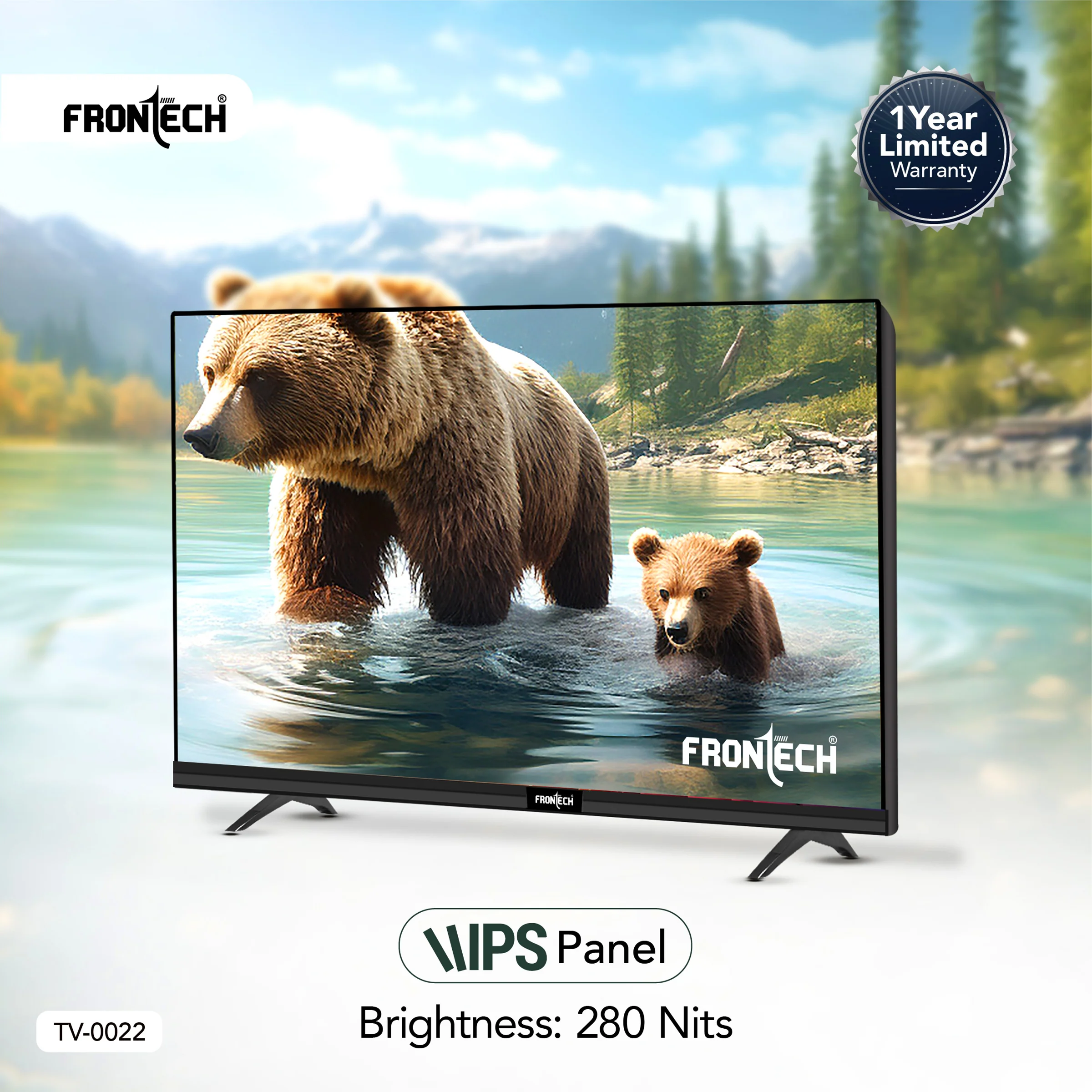 Frontech 24-Inch HD Ready LED Smart TV | 1366x768p Resolution | Dual 10W Speakers | Wi-Fi | HDMI/USB/AV Ports | IR Remote | Wall Mountable | AOSP OS (TV-0022) - Image 7