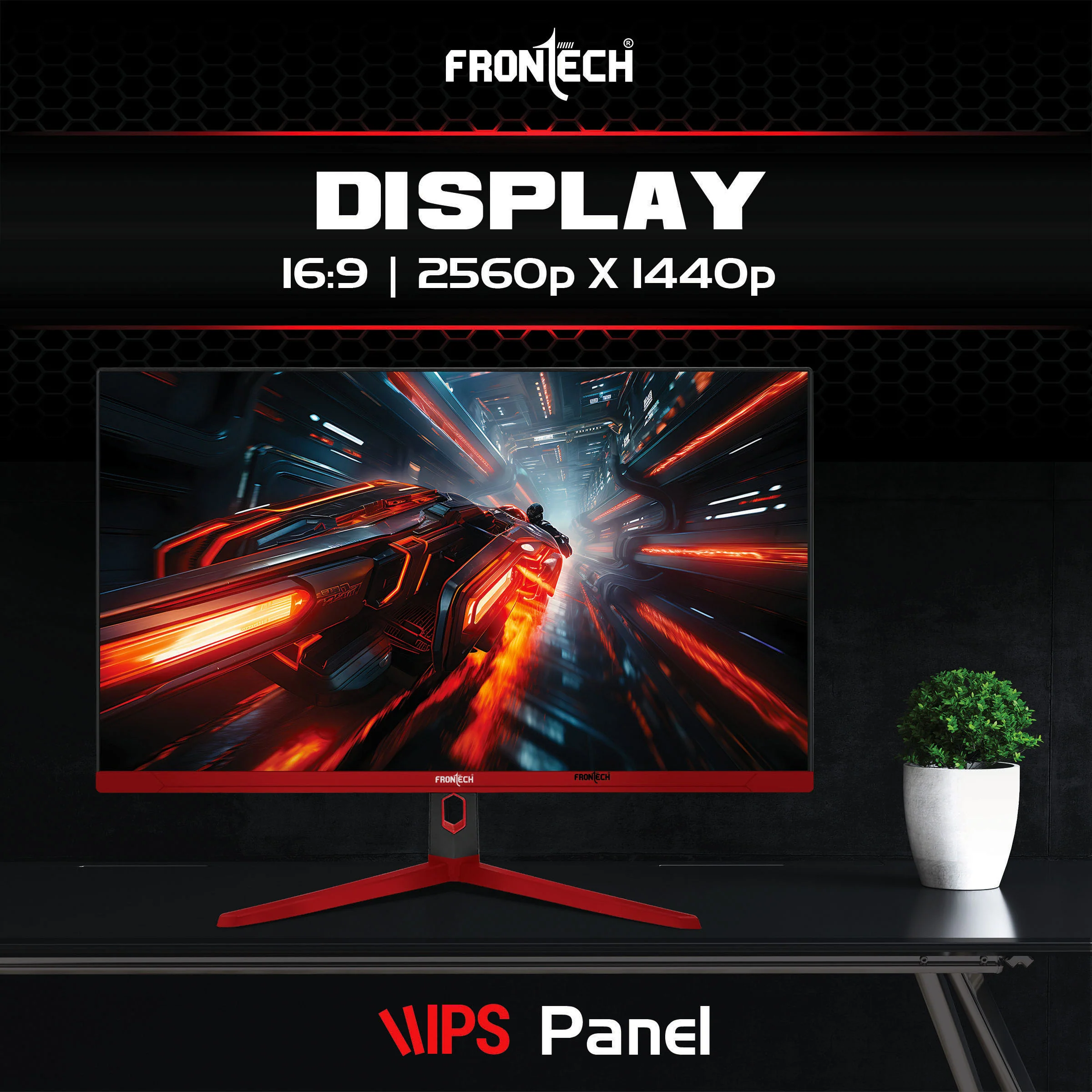 Frontech 27-Inch QHD 2K Gaming Monitor (2560×1440) | 180Hz Refresh Rate | IPS Panel | HDMI & DP Dual Input | RGB Backlight | Eye Care | Wall Mount | 3-Year Warranty (MON-0085P) - Image 5