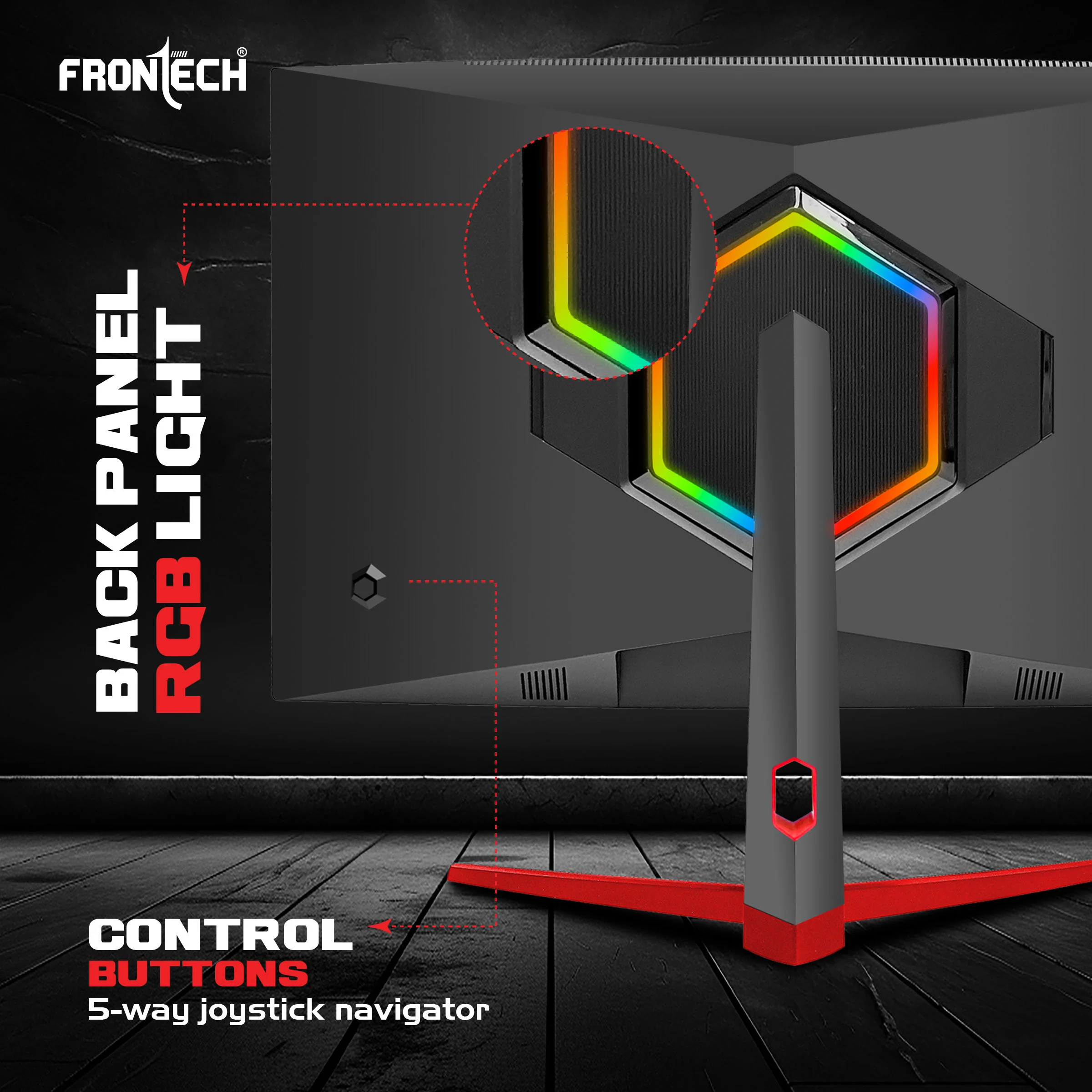 Frontech 27-Inch QHD 2K Gaming Monitor (2560×1440) | 180Hz Refresh Rate | IPS Panel | HDMI & DP Dual Input | RGB Backlight | Eye Care | Wall Mount | 3-Year Warranty (MON-0085P) - Image 7
