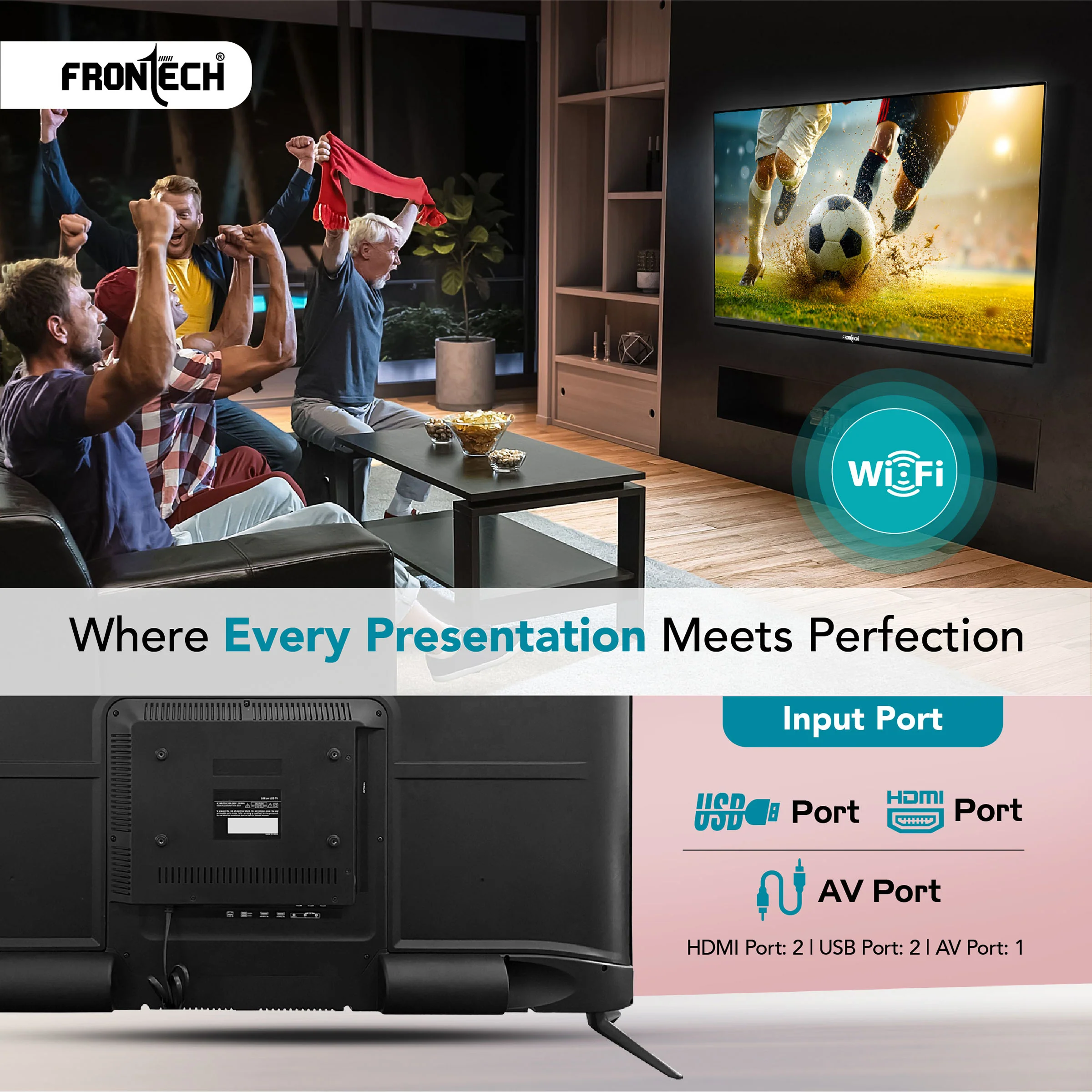 Frontech 32-inch Smart TV: HD, Dynamic Sound, WiFi, Ultra Slim, 512GB/4GB Memory, IR Remote, and Major OTT Access. (No Installation) - Image 7