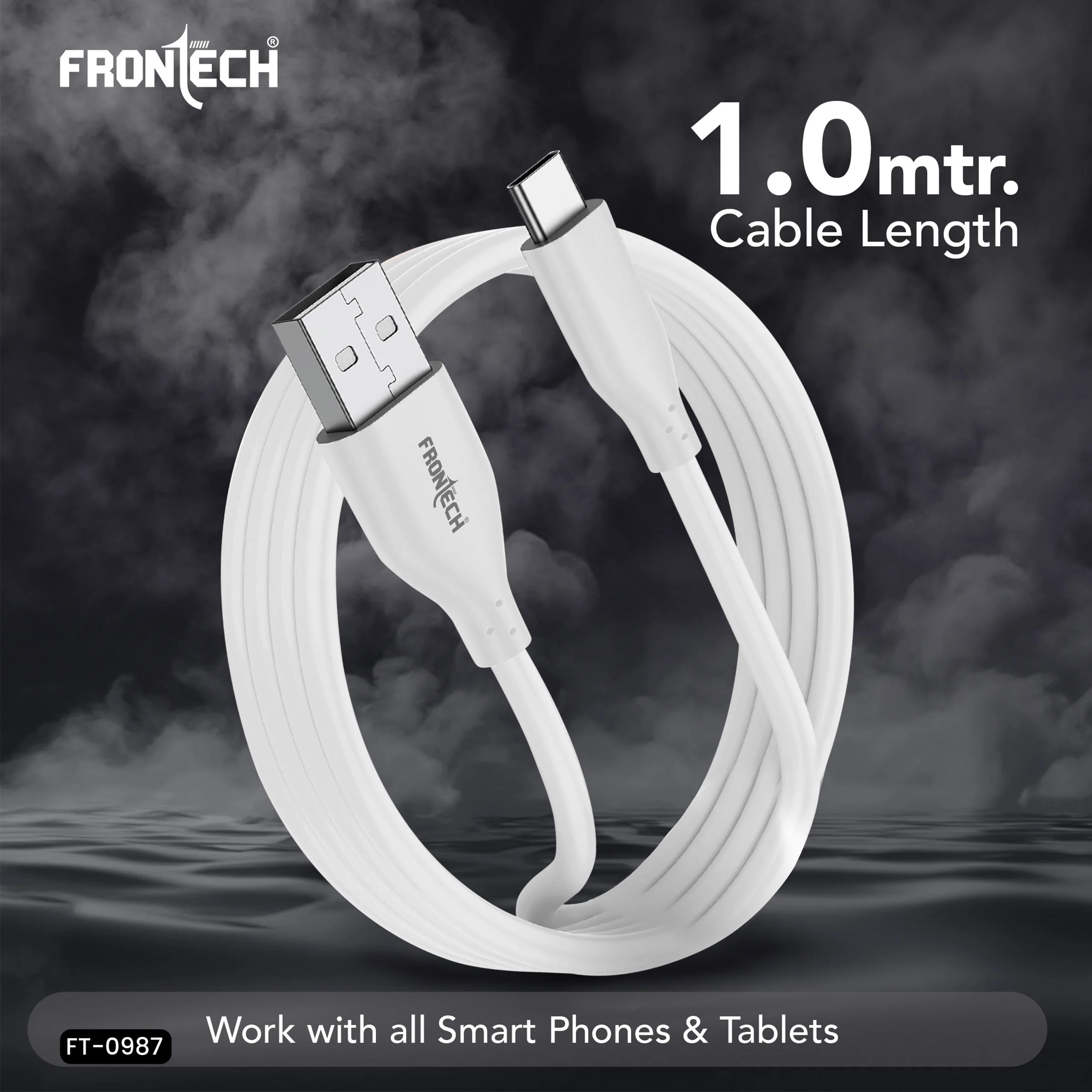 Frontech 44W FC Charger with Type-C Cable | Fast Charging Adapter with Smart Chip & Multi-Protection for Smartphones & Tablets(FT-0987) - Image 4