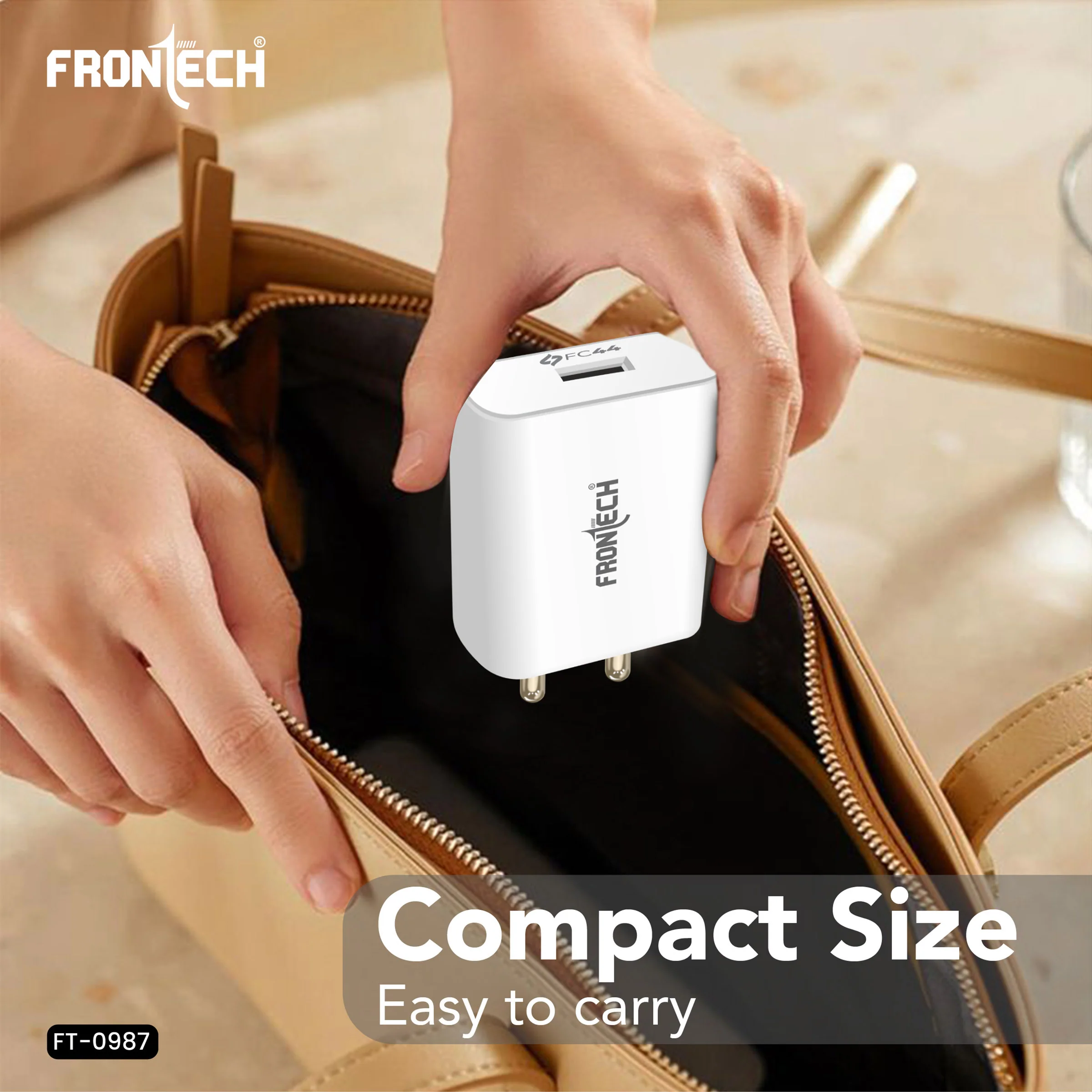 Frontech 44W FC Charger with Type-C Cable | Fast Charging Adapter with Smart Chip & Multi-Protection for Smartphones & Tablets(FT-0987) - Image 8