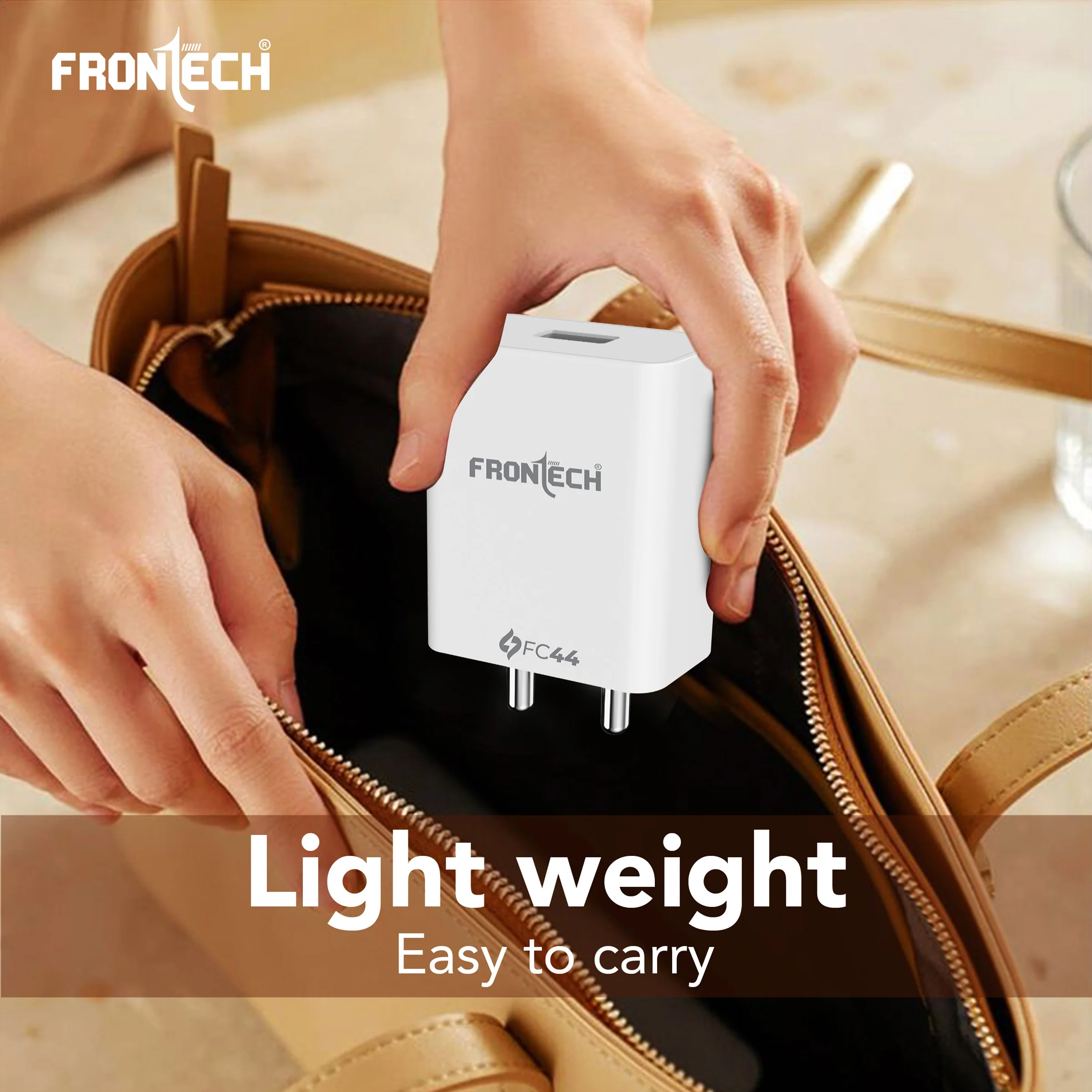 Frontech 44W Flash Charger | USB to Type-C Fast Charging | Smart Chip Protection | 1M Type-C Cable Included | Universal Compatibility (MCH-0027) - Image 7