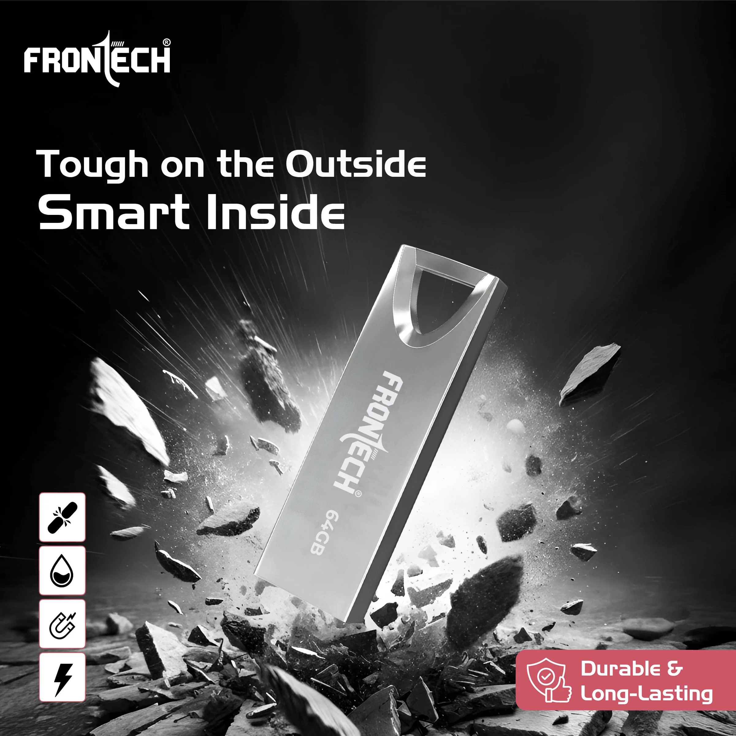Frontech 64 GB USB 2.0 Flash Drive | 480 Mbps | High Speed | Wide Compatibility | Slim & Portable |3 Years Limited Warranty (PND-0004) - Image 5