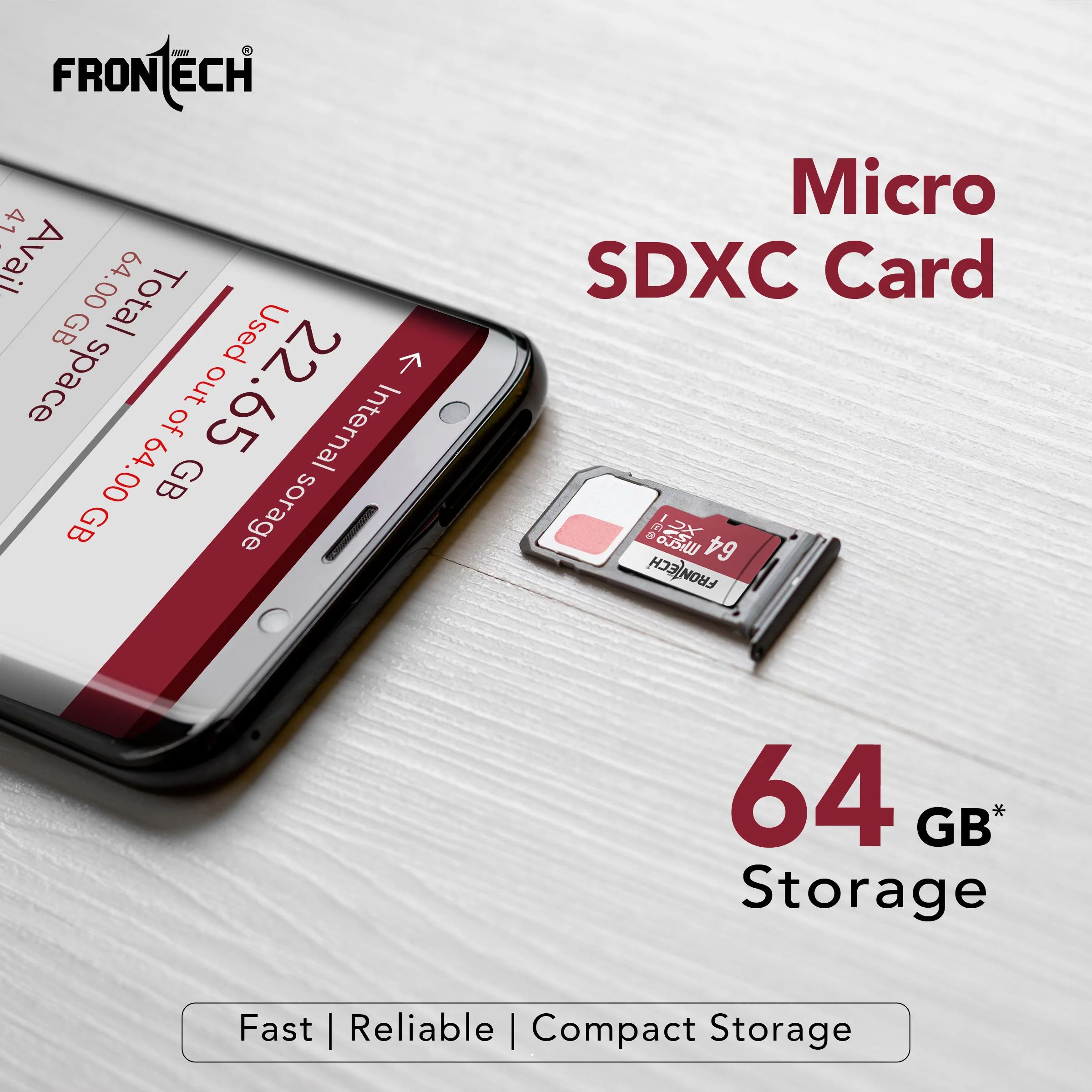 Frontech 64GB Micro SDXC Memory Card - Class 10 UHS-3 High-Speed Data Transfer | Full HD Video Capture & 3-Year Warranty (MSD-0001) - Image 2