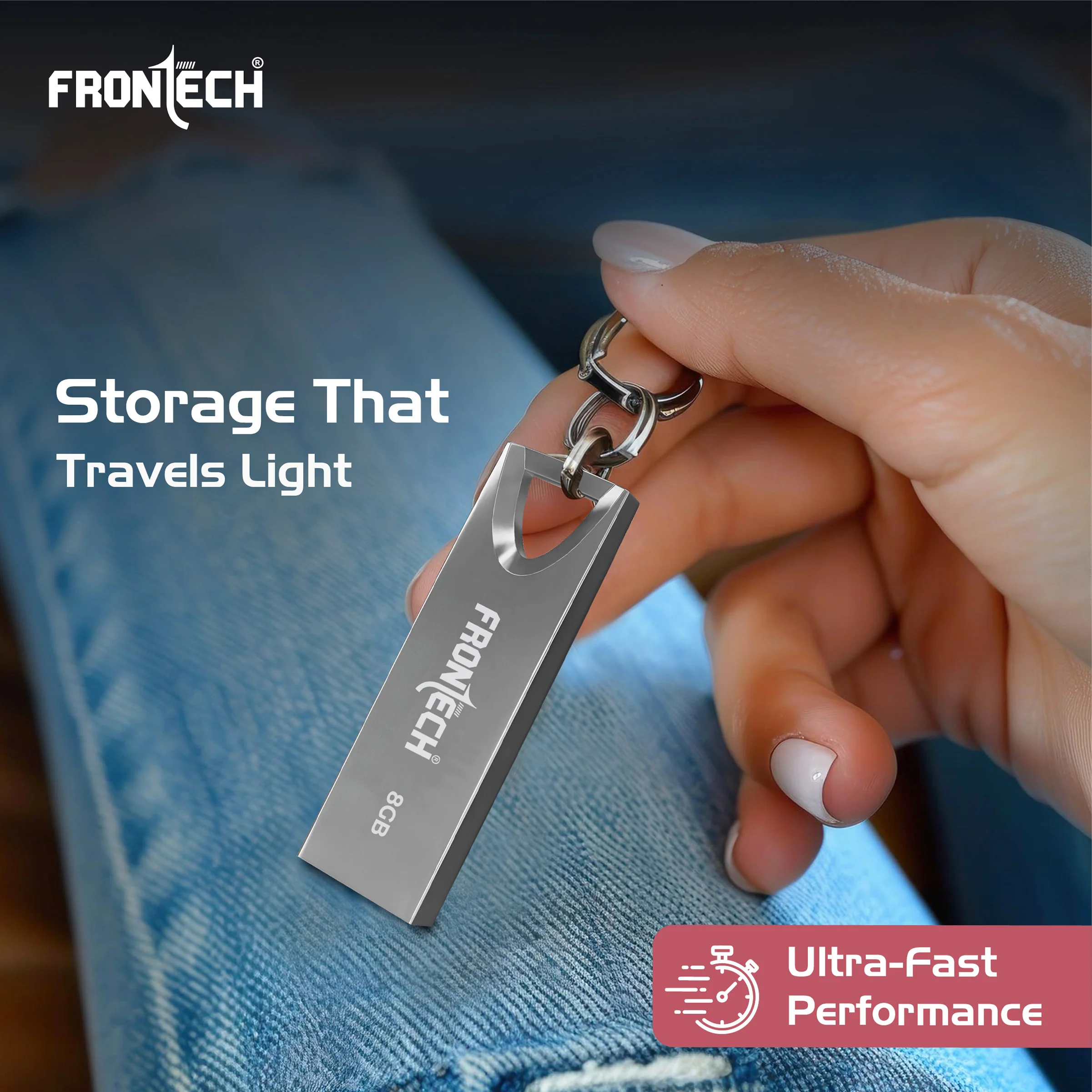 Frontech 8 GB USB 2.0 Flash Drive | 480 Mbps | High Speed | Wide Compatibility | Slim & Portable |3 Years Limited Warranty (PND-0001) - Image 6