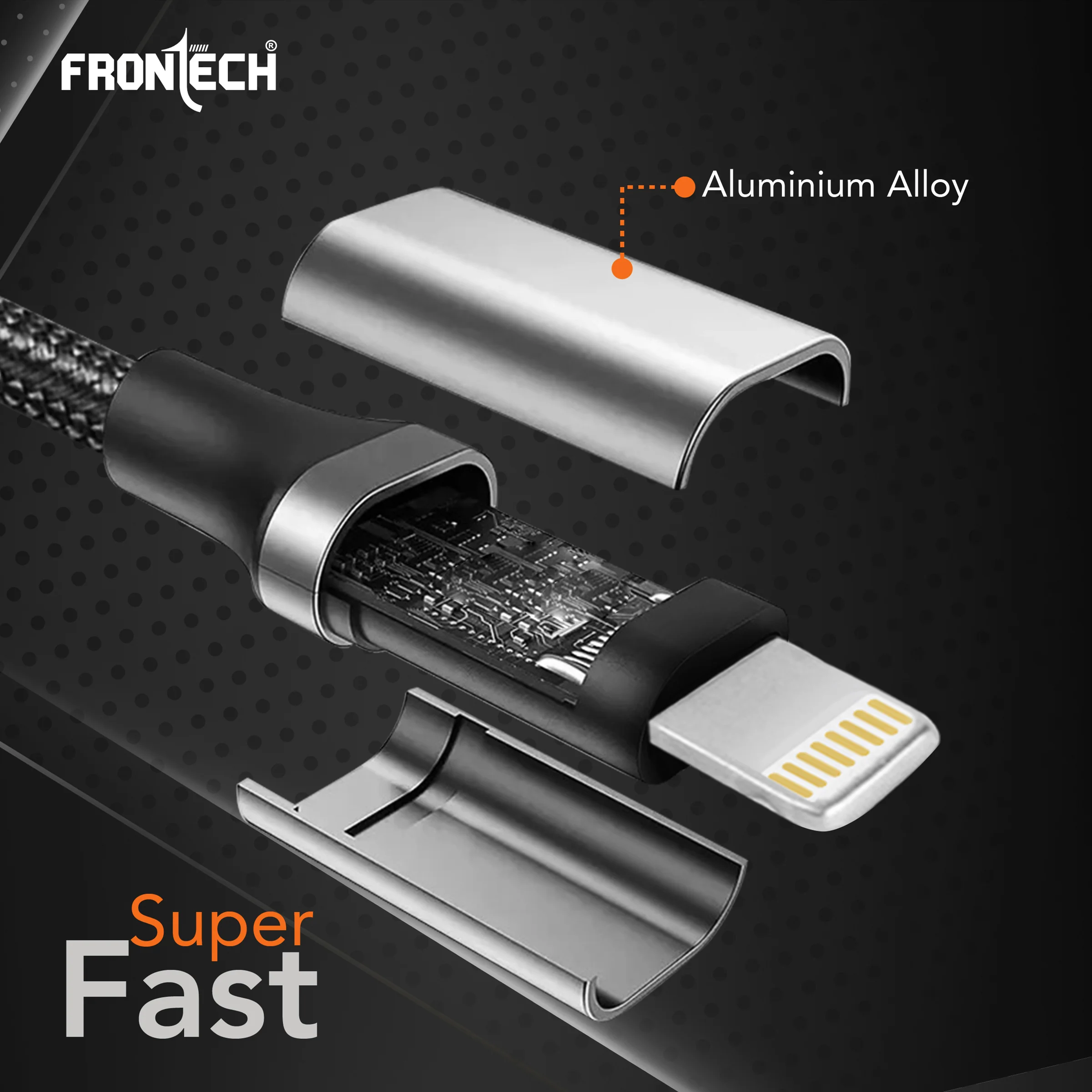 Frontech 8 Pin to 3.5mm Audio Converter – Compact Nylon Braided Adapter, Aluminum Alloy, Plug & Play, Supports Headphones, Mic & Music Playback for Smartphones/Laptops/Tablets/PC - Image 4