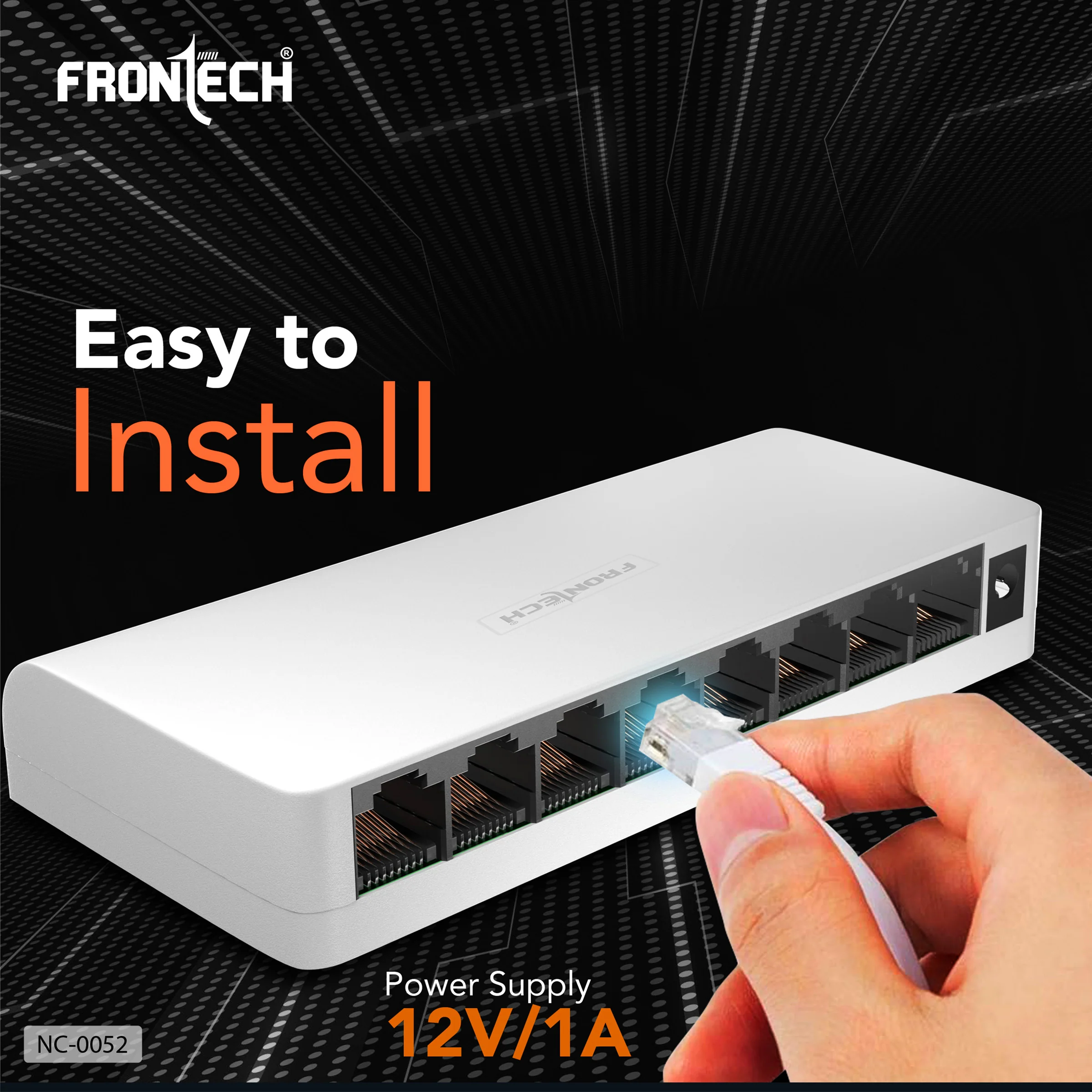 Frontech 8 Port Gigabit Ethernet Switch | 10/100/1000Mbps | Plug & Play LAN Hub for Router, Computer, Gaming Console, Printer & IP Camera | Wall Mountable | Hi-Speed Network Switch (NC-0052) - Image 5