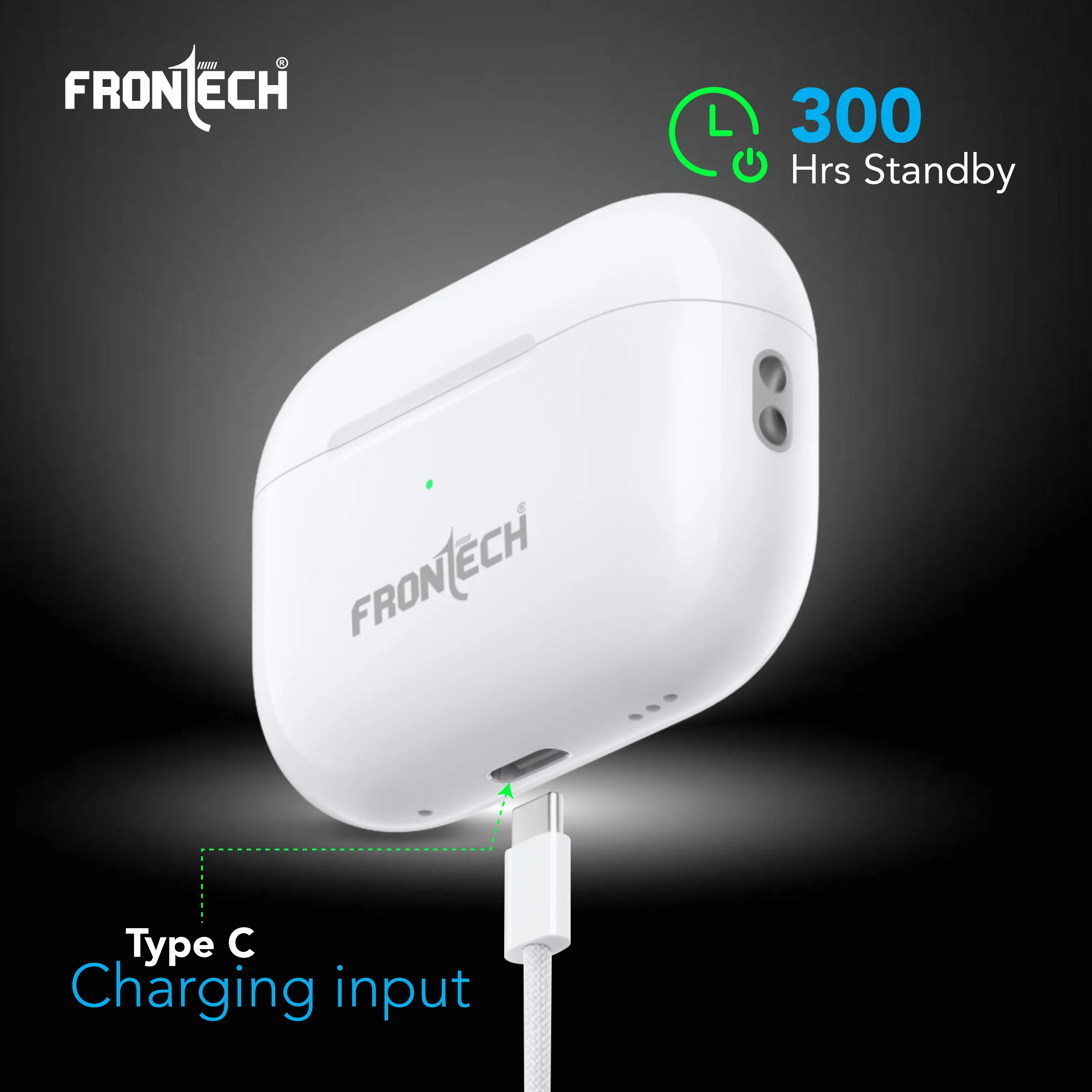 Frontech AURA TWS Earphones | Powerful Bass | 15Hrs Playback | 300 Hrs Standby | Touch Control | Bluetooth 5.0 (EF-0091) - Image 6