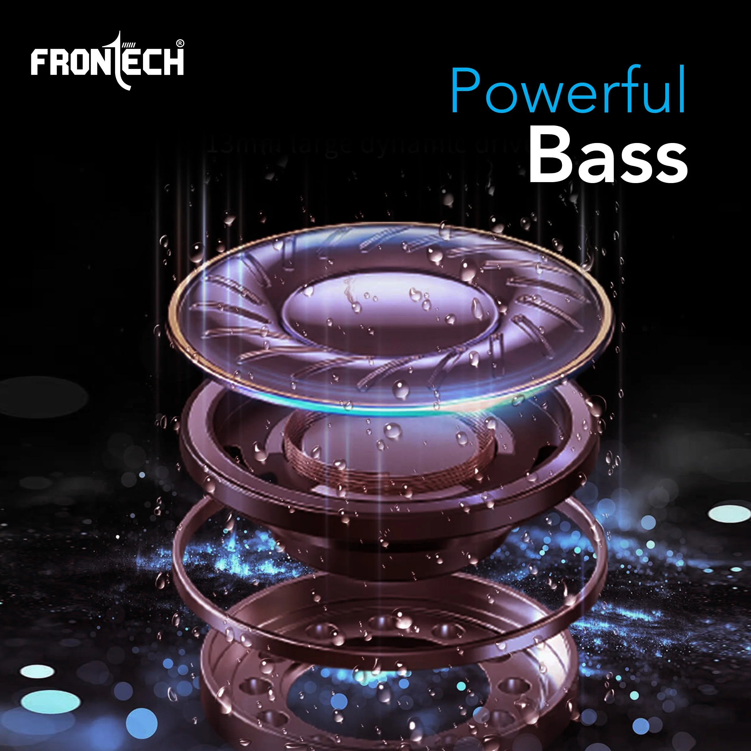 Frontech AURA TWS Earphones | Powerful Bass | 15Hrs Playback | 300 Hrs Standby | Touch Control | Bluetooth 5.0 (EF-0091) - Image 7