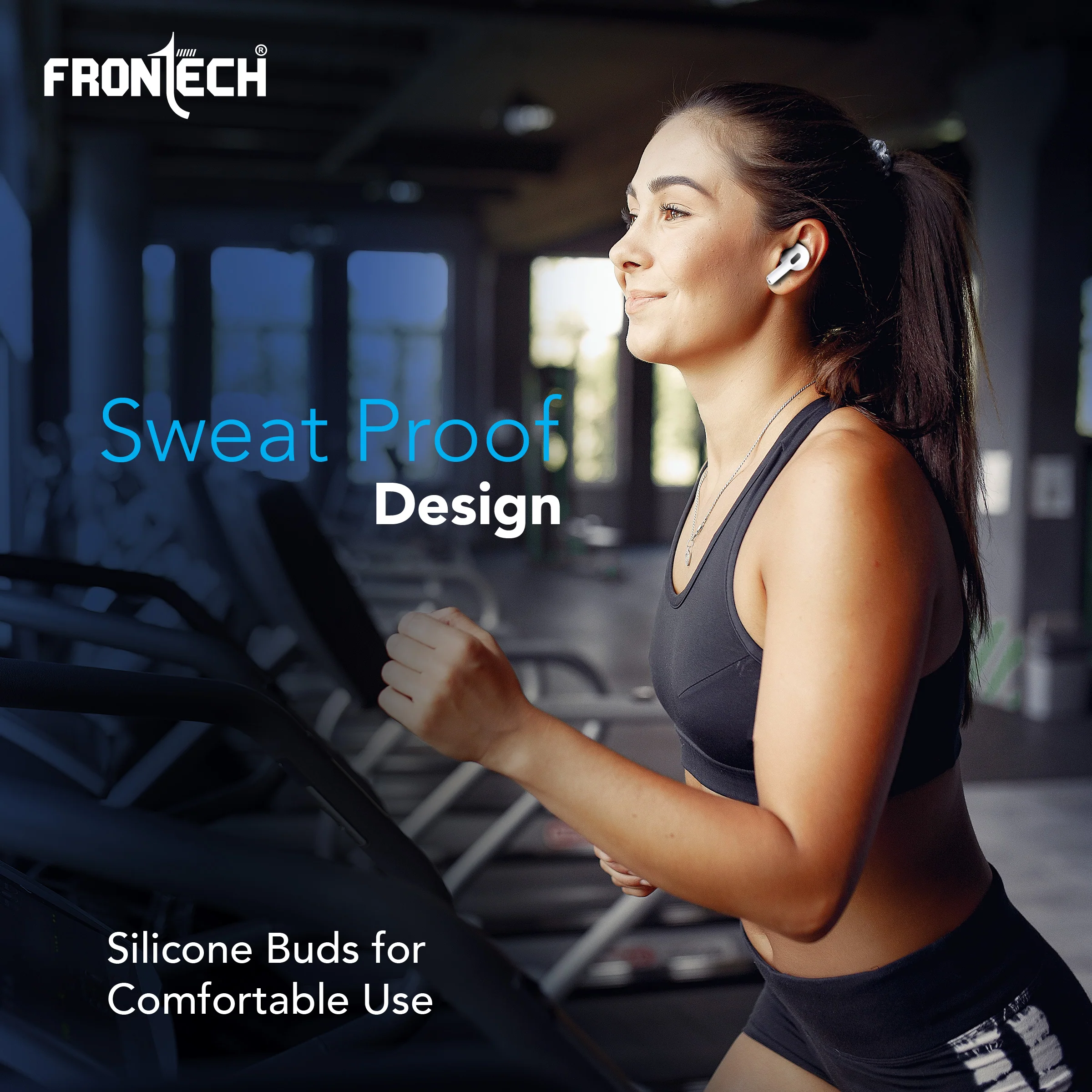 Frontech AURA TWS Earphones | Powerful Bass | 15Hrs Playback | 300 Hrs Standby | Touch Control | Bluetooth 5.0 (EF-0091) - Image 8