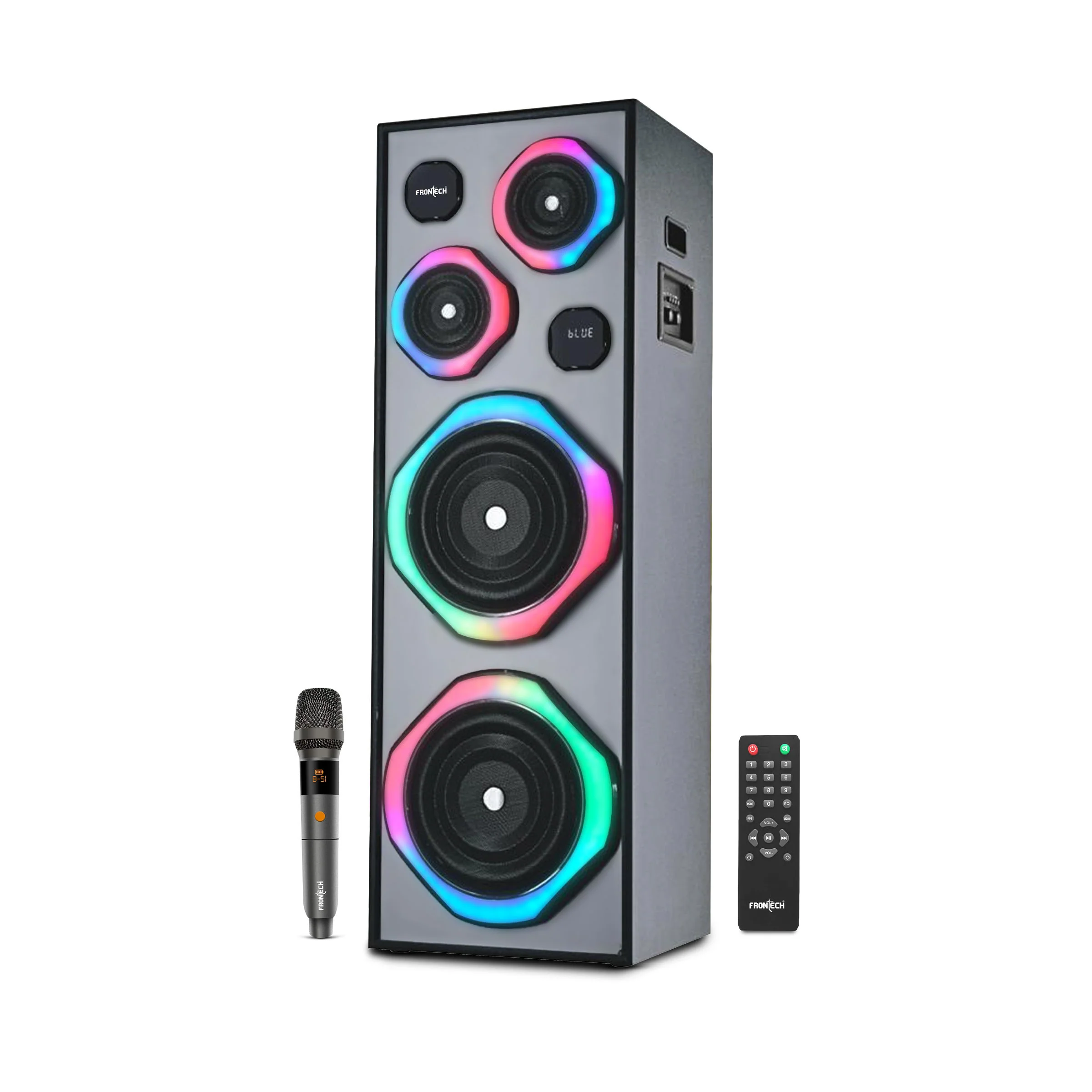 Frontech CRUX-169 Tower Speaker | 260W | BT 5.0/FM/ AUX | UHF Wireless Mic | 1 Year Warranty (SW-0169)