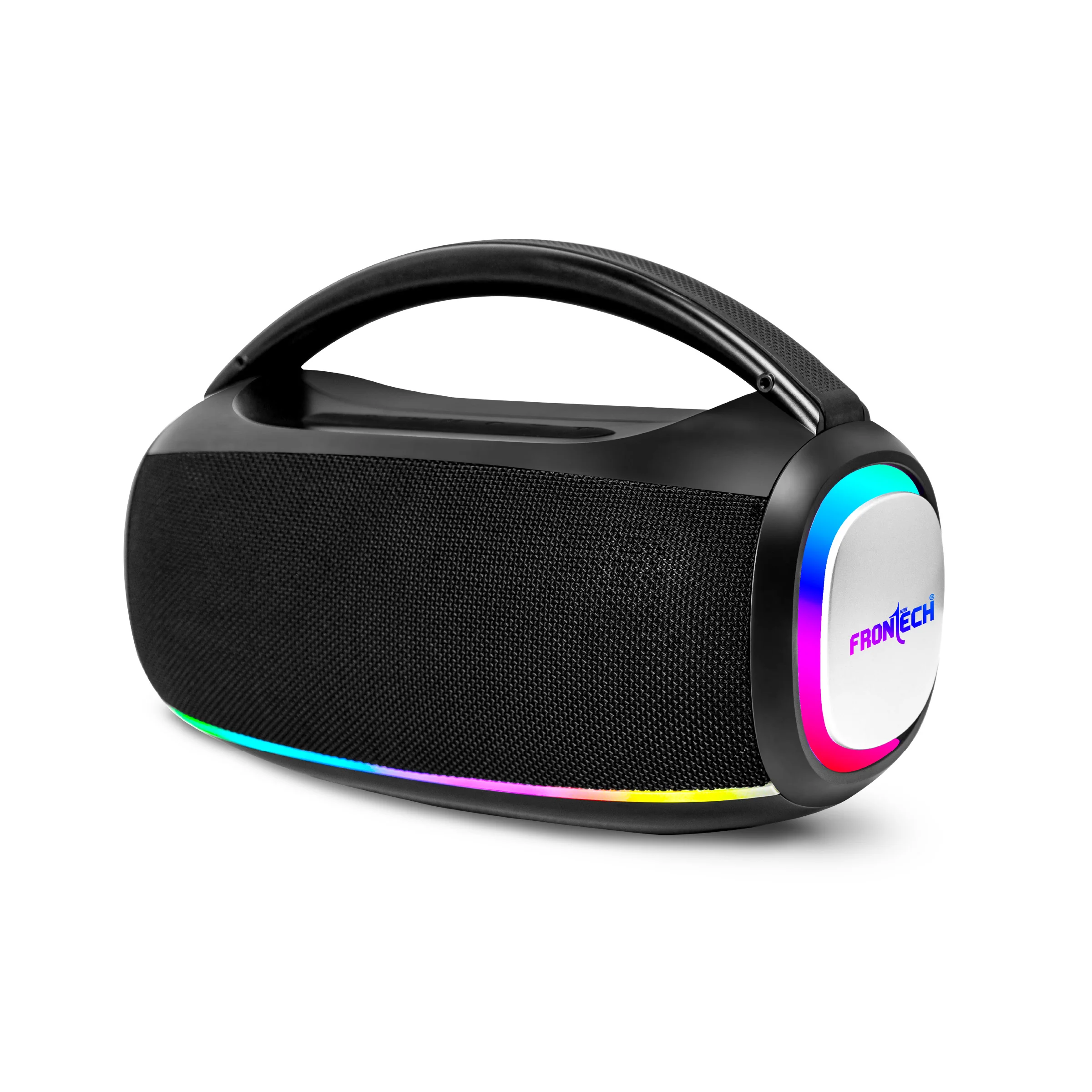 Frontech Echo Boom-254 | 20W Bluetooth Speaker with RGB Lights | True Wireless Stereo (TWS), Bluetooth 5.1, FM Radio | Powerful Bass, Portable Design, USB/TF/AUX | 3000mAh Battery | 1 Year Warranty (SW-0254)