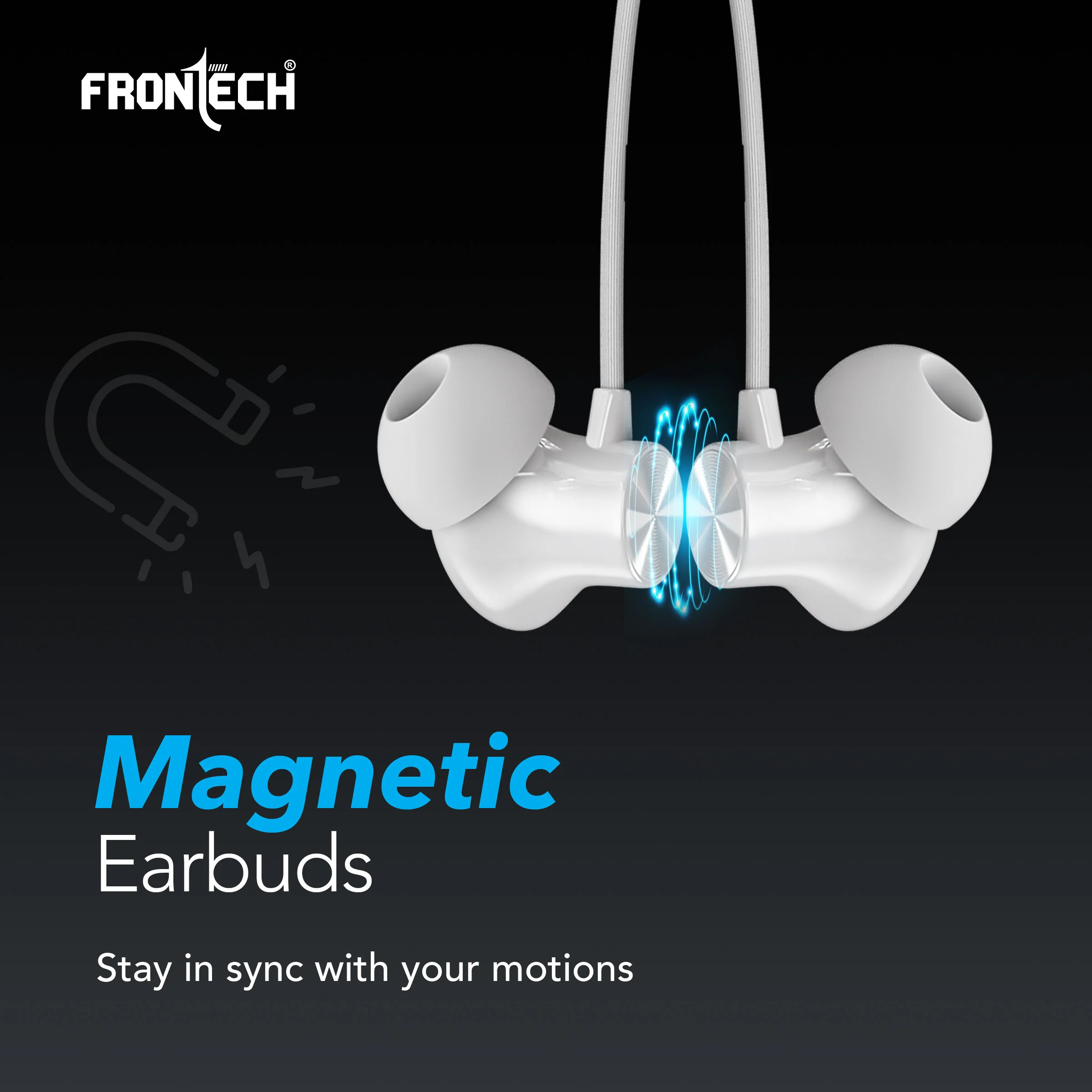 Frontech Neoband Wireless Neckband Earphones | 200Mah | 24Hrs Playtime | 10mm Deep Bass Drivers | Type-C Fast Charging (EF-0093) - Image 6