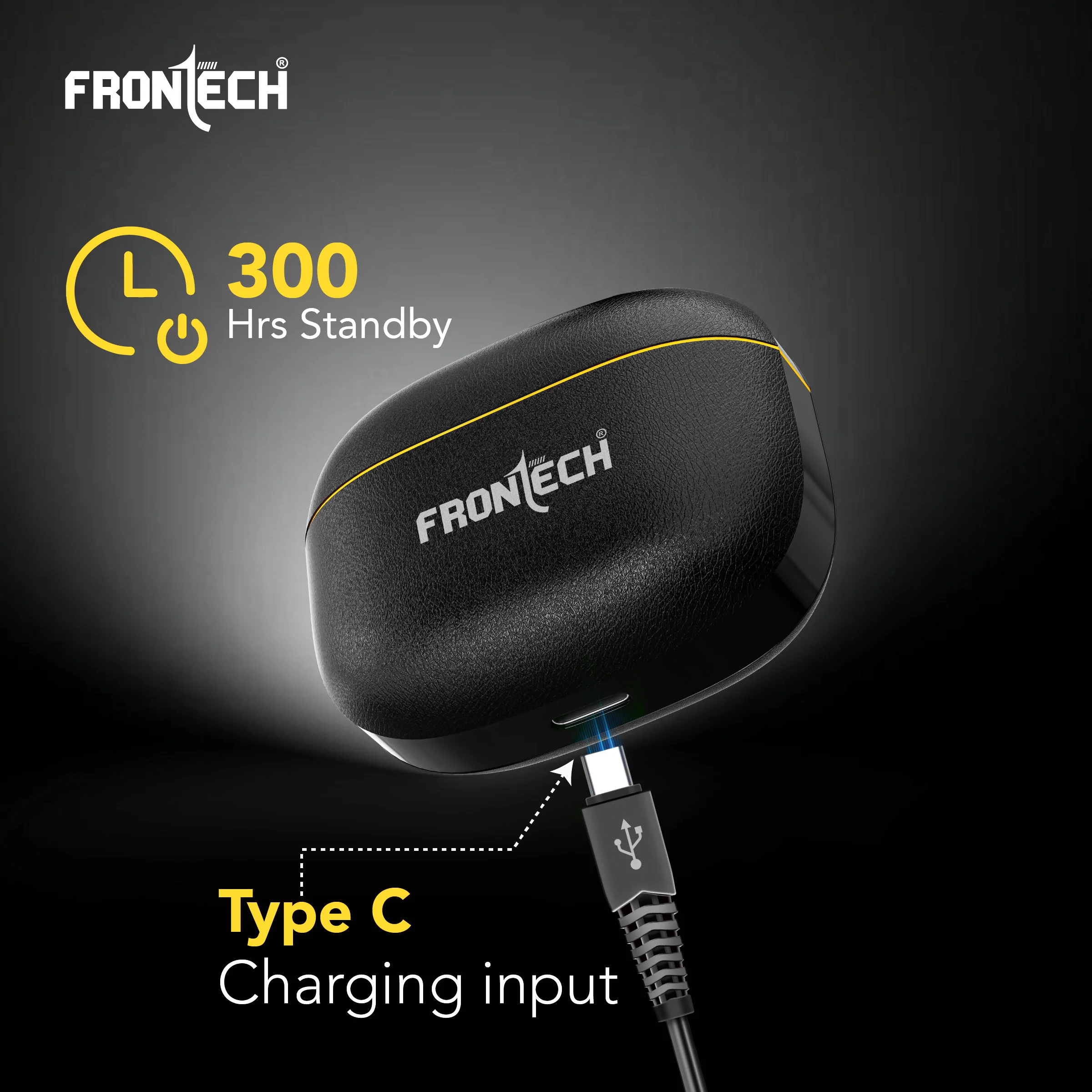 Frontech SONIQ TWS Earphones| Powerful Bass | 15Hrs Playback | 300 Hrs Standby |40ms Latency| Bluetooth 5.0 (EF-0092) - Image 6