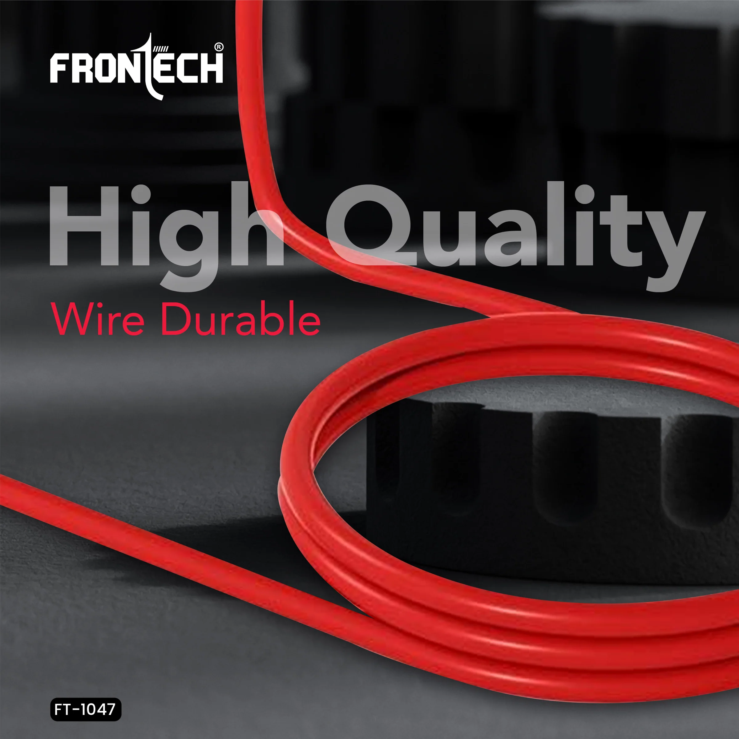 Frontech USB Type-C Fast Charging Cable | 100W Power Delivery | 1M Durable & Bend-Resistant | SuperSpeed Data Transfer | Red & White (FT-1047) - Image 5