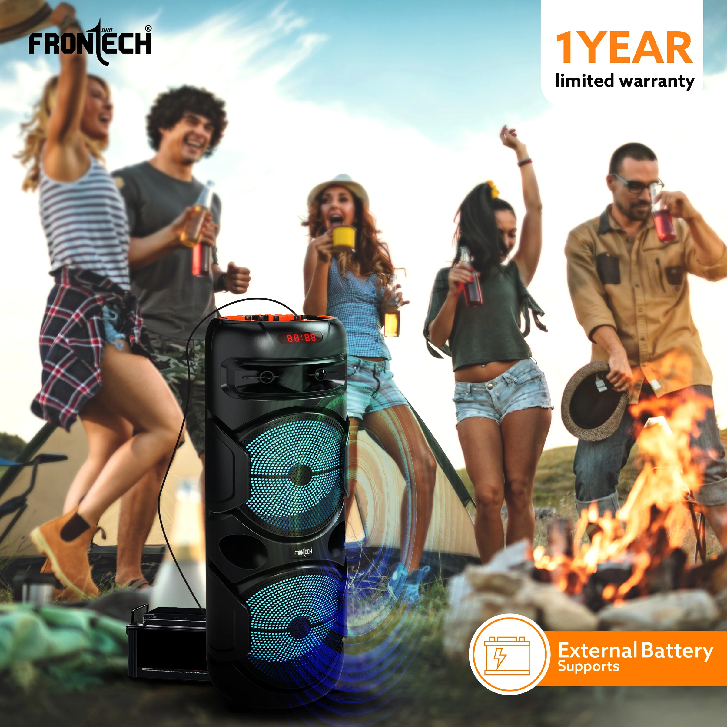 Frontech Spectra TWS Wireless 48W Bluetooth 5.0 Trolley Speaker (SW-0134) - Image 7