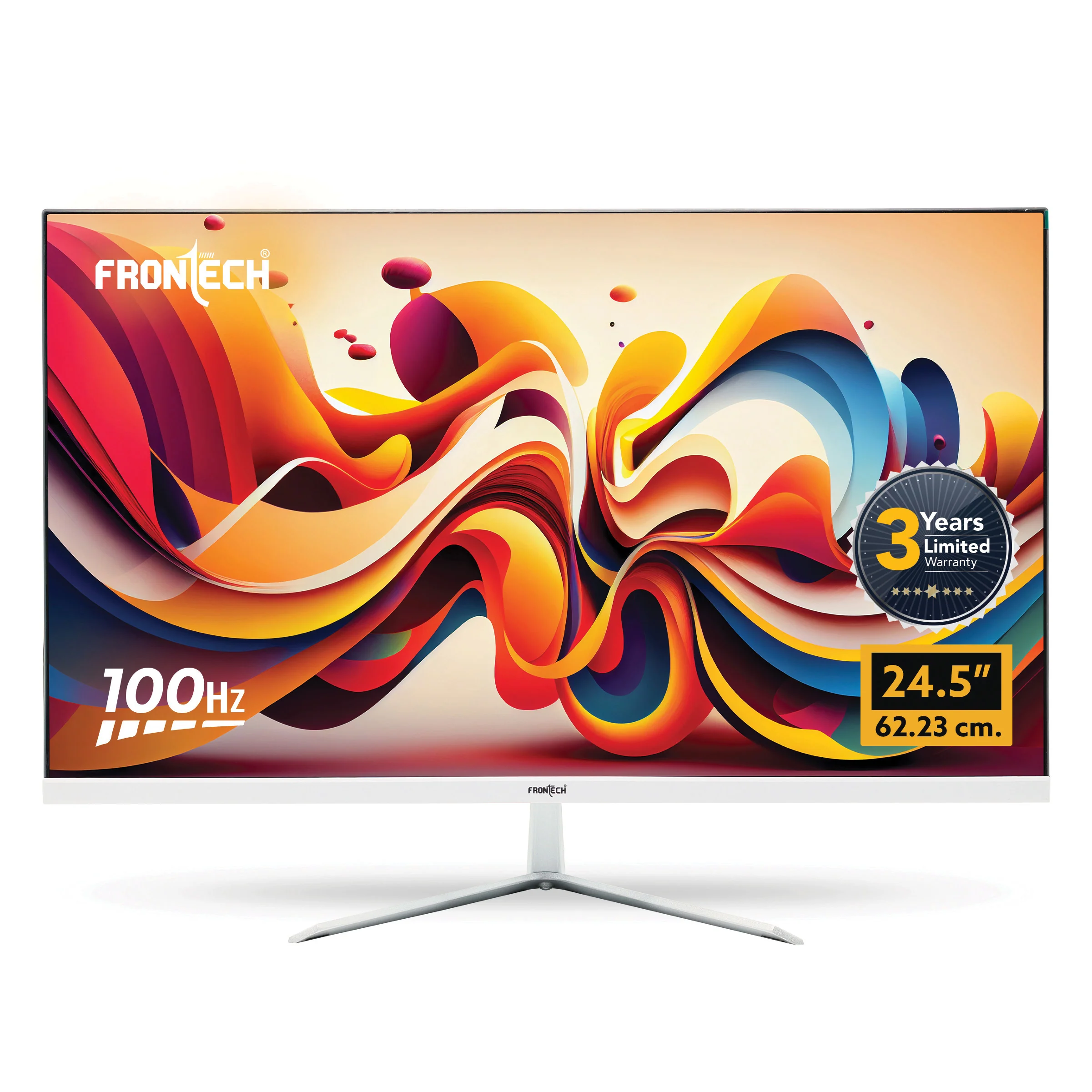 Frontech 24.5 inch LED Monitor|100Hz|1920 x 1080|Wall Mountable |Ultra Slim Bezel| HDMI & VGA|8ms|Built-in Speaker|Ultima Series|3 Years Warranty