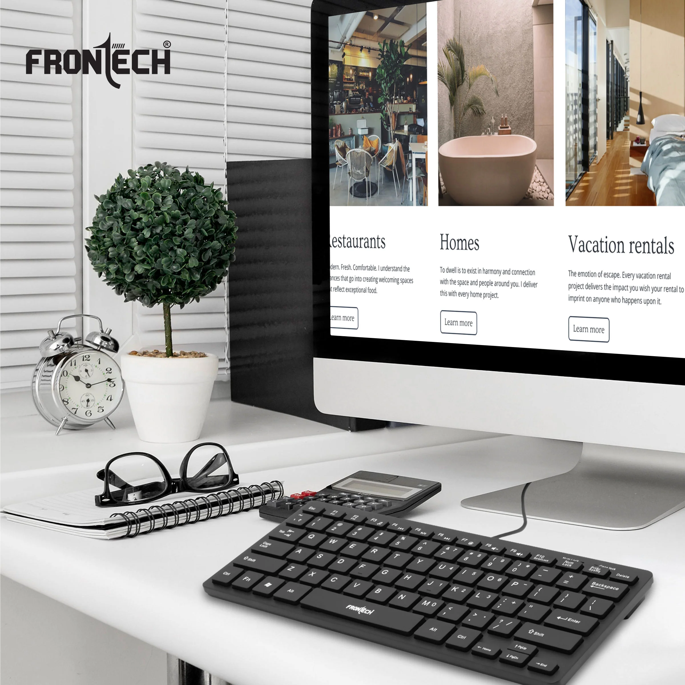 Frontech Wired Mini Keyboard |78 Standard Keys |USB Plug & Play| Ergonomic Keyboard|1 year warranty - Image 4